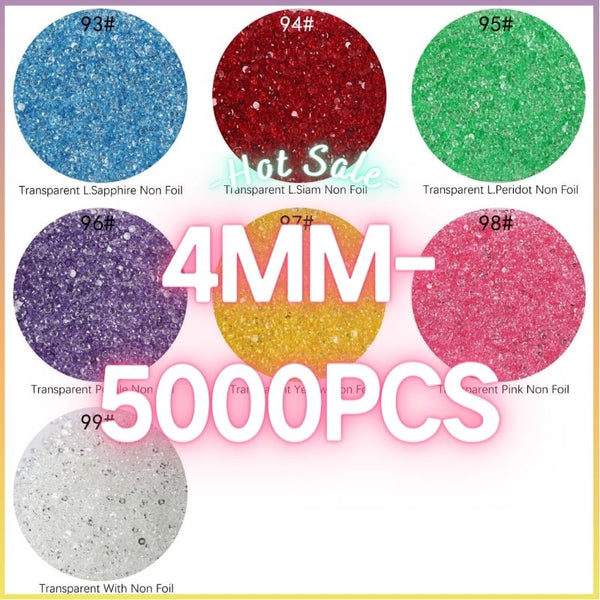 The Transperant Rhinestones 4MM-  50g  (free shipping)