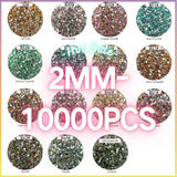 The Silver Bottom Rhinestones AB 2MM-10000PCS-20g  (free shipping)