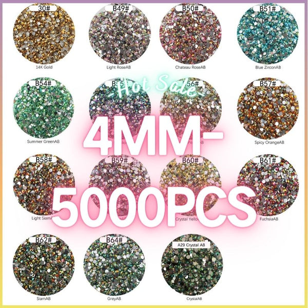 The Silver Bottom Rhinestones AB 4MM- 50g  (free shipping)