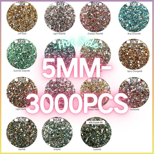 The Silver Bottom Rhinestones AB 5MM- 50g  (free shipping)