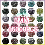 The Silver Bottom Rhinestones 5MM-600g in wholesale bag （free shipping）