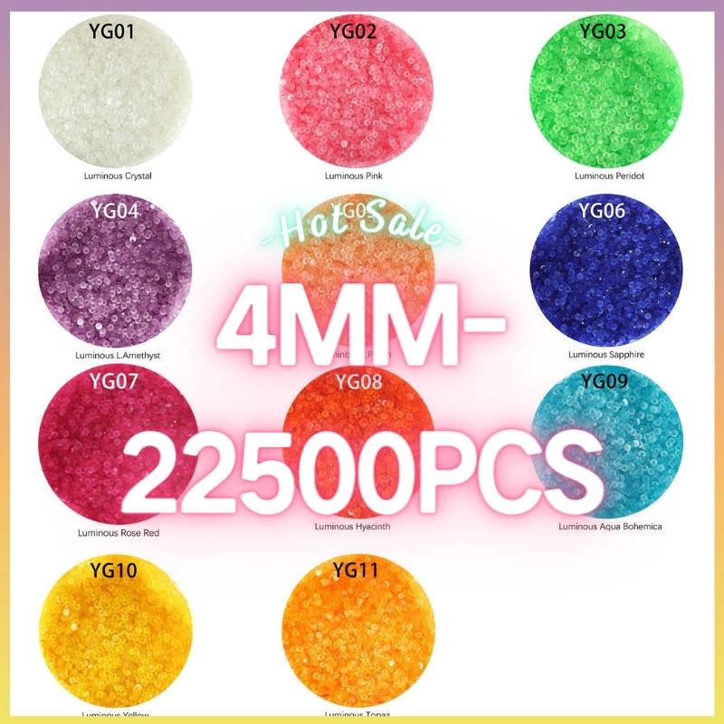 The Luminous Rhinestones 4MM-600g in wholesale bag （free shipping）