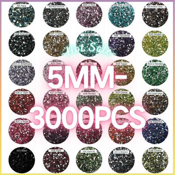 The Silver Bottom Rhinestones 5MM- 50g  (free shipping)