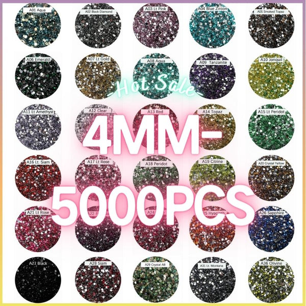 The Silver Bottom Rhinestones 4MM- 50g  (free shipping)