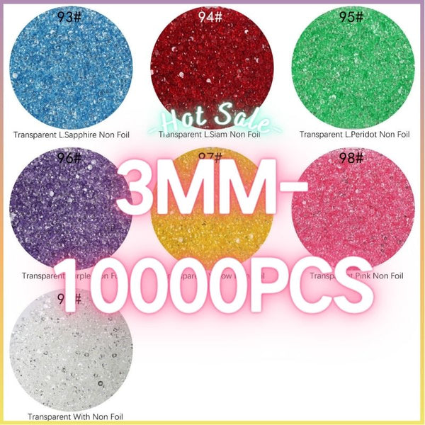 The Transperant Rhinestones 3MM- 50g  (free shipping)